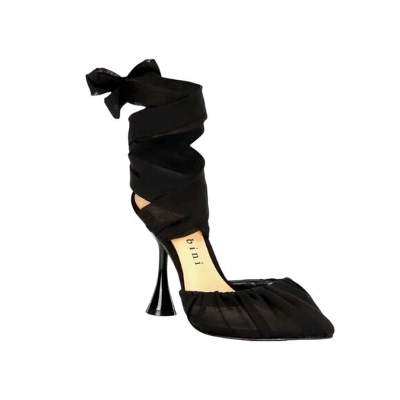 Gianni Bini Henzlee Chiffon Ankle Wrap Up Pumps Women's Size 7.5 - Picture 1 of 10